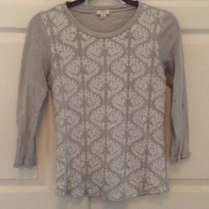 j crew 3/4 sleeve tee